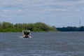 Passenger ferry going through Vistula river