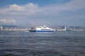 Passenger ferry of Izmir Metropolitan Municipality in Izmir Gulf.