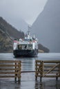 Passenger ferry leaving Gudvangen