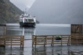 Passenger ferry leaving Gudvangen