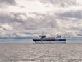 Passenger ferry sailing on Kattegat between Anholt and Grenaa, Midtjylland, Denmark