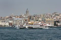 A ferry sails along Golden Horn in Istanbul.