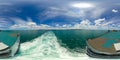 Passenger ferry at sea. 360-Degree view. Royalty Free Stock Photo