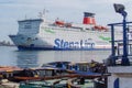 The passenger ferry Stena Vision, operated by Stena Line, enters the port of Gdynia