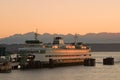 Passenger Ferry at Sunset Royalty Free Stock Photo