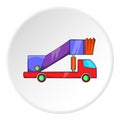 Passenger gangway icon, cartoon style