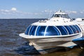 Passenger hydrofoils at the pier in the Gulf of Finland