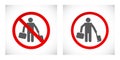 Passenger icon forbidden sign