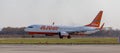 Passenger jet aircraft Boeing 737-8AS of JeJu Air takes off. Aviation and transportation Royalty Free Stock Photo