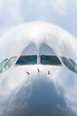 Passenger jet nose close-up Royalty Free Stock Photo