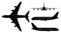 Passenger jetliner vector Royalty Free Stock Photo