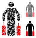 Passenger luggage Mosaic Icon of Irregular Pieces Royalty Free Stock Photo