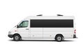 Passenger mini bus or van side view isolated. Side view of a modern short-base minibus Royalty Free Stock Photo