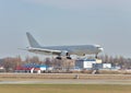 Passenger plane on final landing