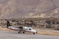 Passenger plane at Jomsom airport Royalty Free Stock Photo