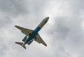 Passenger plane is ready for landing Royalty Free Stock Photo