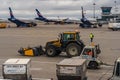 Passenger planes on the parking at the Moscow Sheremetyevo Airport Royalty Free Stock Photo