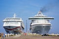 Tallinn, Estonia, Cruise ships in the port. Royalty Free Stock Photo