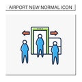 Passenger processing color icon