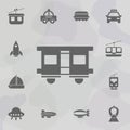 Passenger rail transportation icon. Simple set of transport icons. One of the collection for websites, web design, mobile app Royalty Free Stock Photo