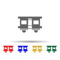 Passenger rail transportation multi color style icon. Simple glyph, flat vector of transport icons for ui and ux, website or Royalty Free Stock Photo