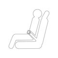 passenger seat airplane icon. Element of Airport for mobile concept and web apps icon. Outline, thin line icon for website design