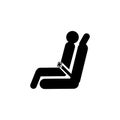 Passenger seat airplane icon
