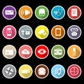 Passenger security flat icons with long shadow Royalty Free Stock Photo