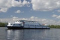 Passenger ship aquamarine on the Northern Dvina river