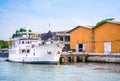 Passenger ship docking at port Royalty Free Stock Photo