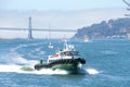 Passenger ship LANA traveling past the Port of Oakland Royalty Free Stock Photo