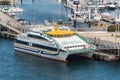 Passenger Ship Mar Vigo in Vigo port, Spain Royalty Free Stock Photo