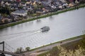 Passenger ship on river Moselle, Germany Royalty Free Stock Photo