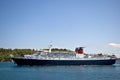 Passenger ship in Skiathos port Royalty Free Stock Photo