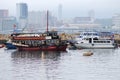 Passenger ship in the Victoria Harbour. Royalty Free Stock Photo