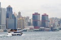 Passenger ship in the Victoria Harbour. Royalty Free Stock Photo