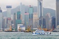 Passenger ship in the Victoria Harbour. Royalty Free Stock Photo