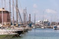 Passenger ships, ferries and yachts in the port - Porto Antico in Genoa, Liguria, Italy, Europa.