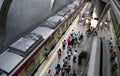 Passenger in a subway station in salvador Royalty Free Stock Photo