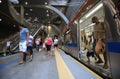 Passenger in a subway station in salvador Royalty Free Stock Photo