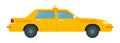 Passenger car to work in a taxi vector icon flat isolated