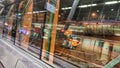 Airport apron seen from inside of terminal