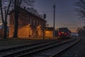 Passenger train in Bily Potok pod Smrkem station