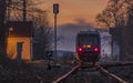 Passenger train in Bily Potok pod Smrkem station