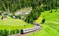 Passenger train at the Brenner Railway in Austria Royalty Free Stock Photo
