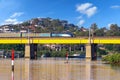 passenger Train on Bridge over Parramatta River Sydney NSW Australia. Royalty Free Stock Photo