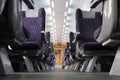 Passenger train interior Royalty Free Stock Photo