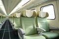 Passenger train interior: comfortable, spacious, and stylish design Royalty Free Stock Photo
