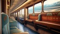 passenger train interior Royalty Free Stock Photo