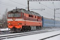 Passenger train rides in winter